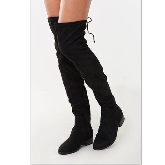HP⭐Black Flat Over the Knee boot OTK - Picture 3 of 7